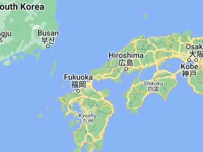 Map showing location of Ogōri (34.1, 131.4)