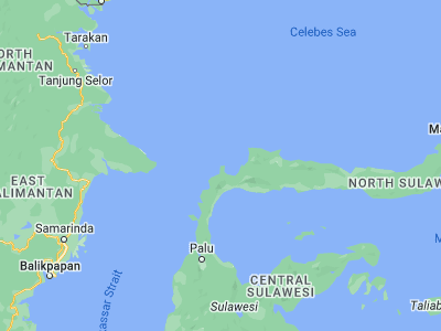 Map showing location of Ogotua (0.9596, 120.2642)