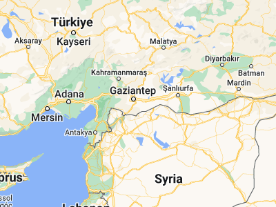 Map showing location of Oğuzeli (36.96572, 37.51339)
