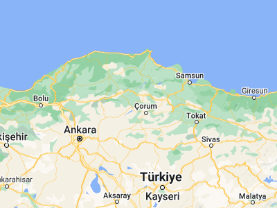 Map showing location of Oğuzlar (40.75353, 34.70275)