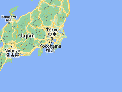Map showing location of Ōhara (35.25, 140.38333)