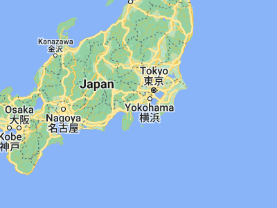 Map showing location of Ōiso (35.30306, 139.30278)