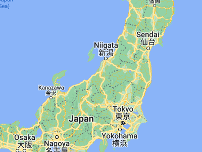 Map showing location of Ojiya (37.3, 138.8)