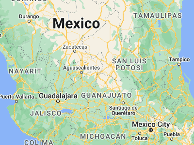 Map showing location of Ojuelos de Jalisco (21.86529, -101.59279)