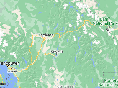 Map showing location of Okanagan (50.36386, -119.34997)
