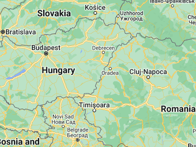 Map showing location of Okány (46.9, 21.35)