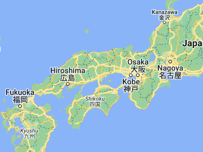 Map showing location of Okayama (34.66167, 133.935)