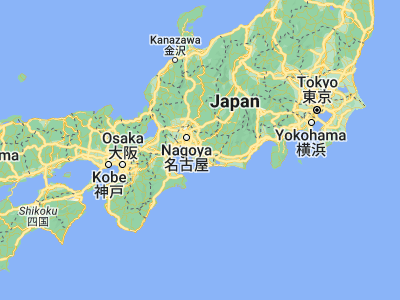 Map showing location of Okazaki (34.95, 137.16667)