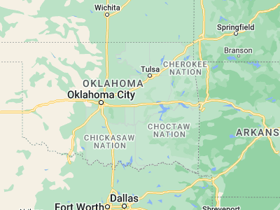 Map showing location of Okemah (35.43259, -96.30501)