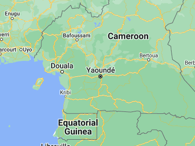 Map showing location of Okola (4.01667, 11.38333)