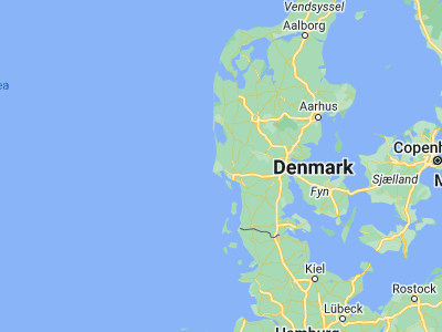 Map showing location of Oksbøl (55.6268, 8.28757)