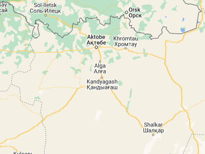 Map showing location of Oktyabr’sk (49.46912, 57.41914)