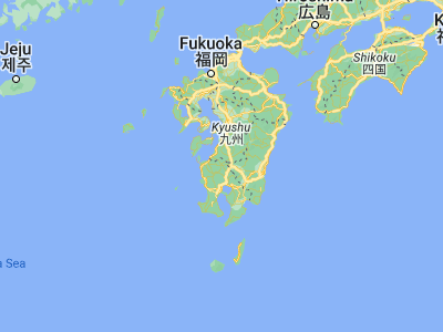 Map showing location of Ōkuchi (32.06667, 130.61667)