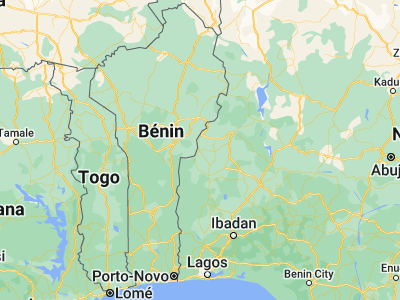 Map showing location of Okuta (9.21667, 3.18333)