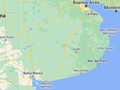 Map showing location of Olavarría (-36.89272, -60.32254)