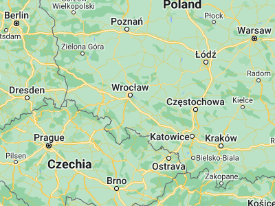 Map showing location of Oława (50.9466, 17.2926)