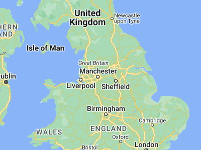 Map showing location of Oldham (53.54051, -2.1183)