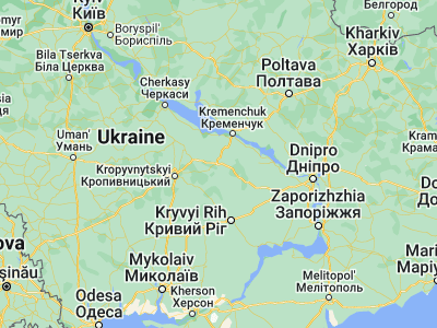 Map showing location of Oleksandriya (48.66961, 33.11593)