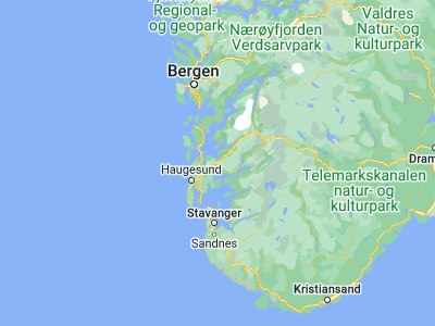 Map showing location of Ølen (59.60437, 5.80799)