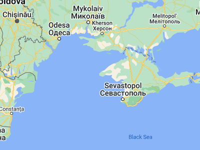 Map showing location of Olenevka (45.38333, 32.53333)