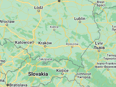 Map showing location of Olesno (50.20152, 20.92578)