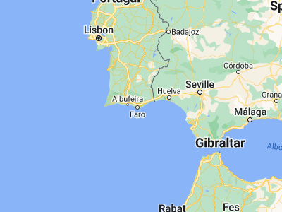 Map showing location of Olhão (37.0286, -7.8411)