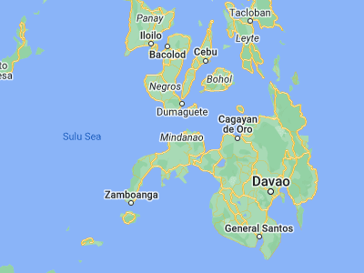 Map showing location of Olingan (8.5381, 123.3216)