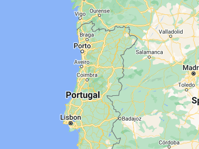 Map showing location of Oliveira do Hospital (40.3618, -7.86014)