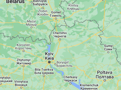 Map showing location of Olyshivka (51.22266, 31.33314)