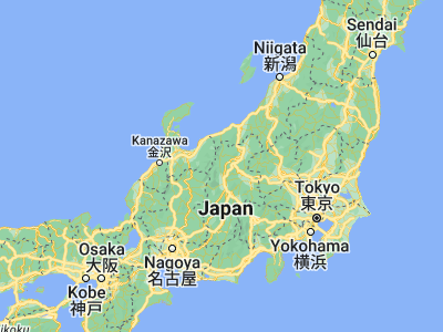 Map showing location of Ōmachi (36.5, 137.86667)