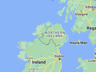 Map showing location of Omagh (54.6, -7.3)