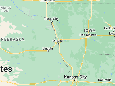 Map showing location of Omaha (41.25861, -95.93779)