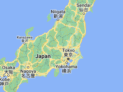 Map showing location of Ōmama (36.43333, 139.28333)