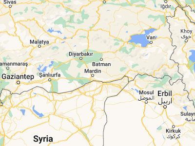 Map showing location of Ömerli (37.40222, 40.95409)
