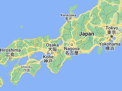Map showing location of Ōmihachiman (35.12861, 136.0976)