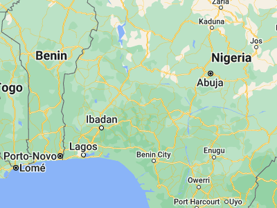 Map showing location of Omu Aran (8.13333, 5.1)