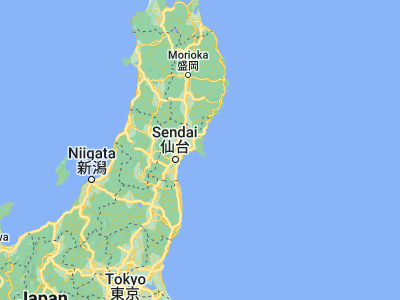 Map showing location of Onagawa Chō (38.44491, 141.43269)