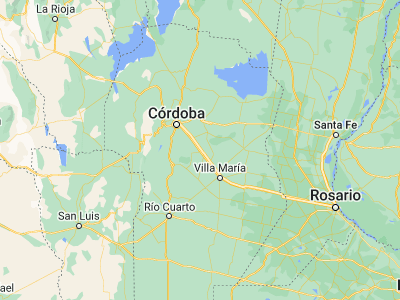 Map showing location of Oncativo (-31.91353, -63.68201)