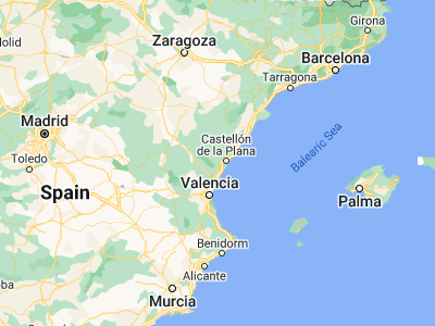 Map showing location of Onda (39.96667, -0.25)