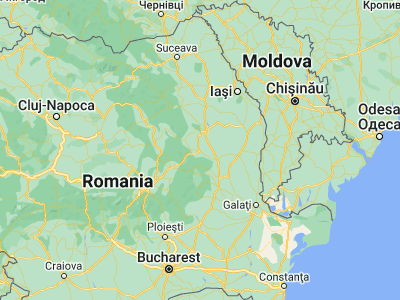 Map showing location of Onesti (46.25, 26.75)