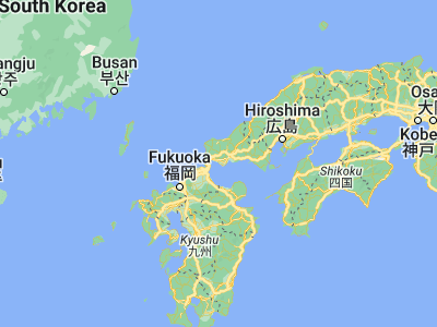 Map showing location of Onoda (34.00139, 131.18361)