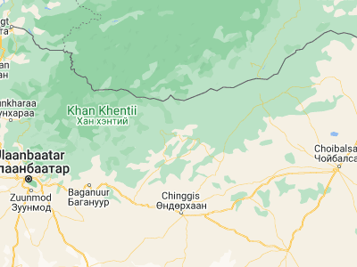 Map showing location of Onon (48.61667, 110.6)