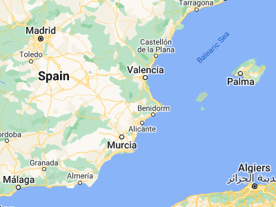 Map showing location of Ontinyent (38.81667, -0.61667)
