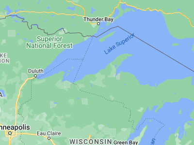 Map showing location of Ontonagon (46.87105, -89.31403)