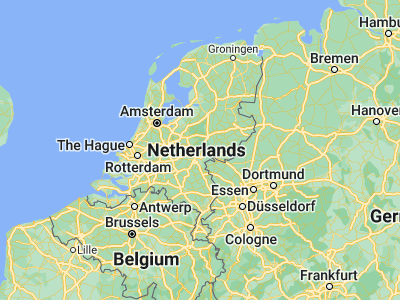 Map showing location of Oosterbeek (51.98583, 5.84583)