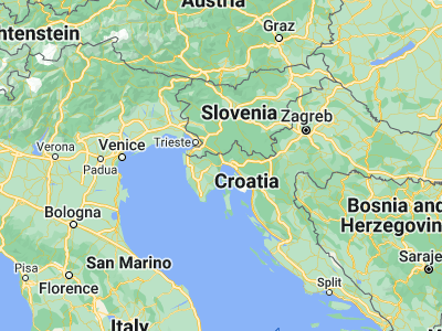 Map showing location of Opatija (45.33917, 14.30833)