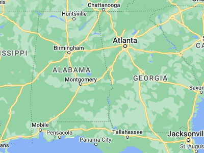 Map showing location of Opelika (32.64541, -85.37828)