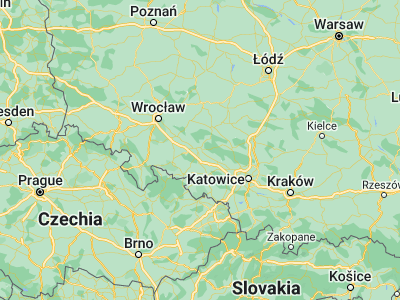 Map showing location of Opole (50.66667, 17.95)