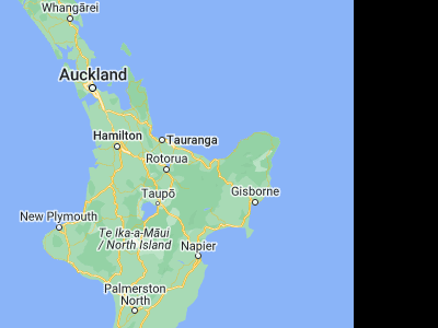 Map showing location of Opotiki (-38.08333, 177.28333)