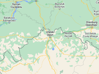 Map showing location of Oral (51.23333, 51.36667)